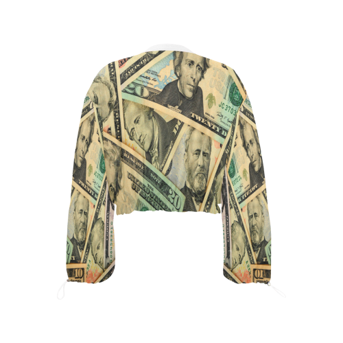 DOLLARS 2 Cropped Chiffon Jacket for Women (Model H30)