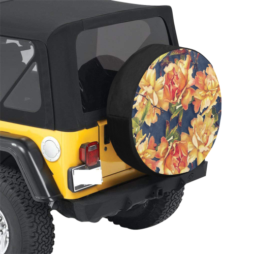 flowers #flowers #pattern #flora 32 Inch Spare Tire Cover