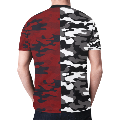 Split Camo New All Over Print T-shirt for Men/Large Size (Model T45)