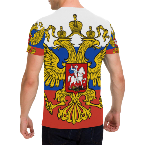 RUSSIA Men's All Over Print T-Shirt with Chest Pocket (Model T56)