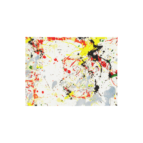 Black, Red, Yellow Paint Splatter Photo Panel for Tabletop Display 8"x6"