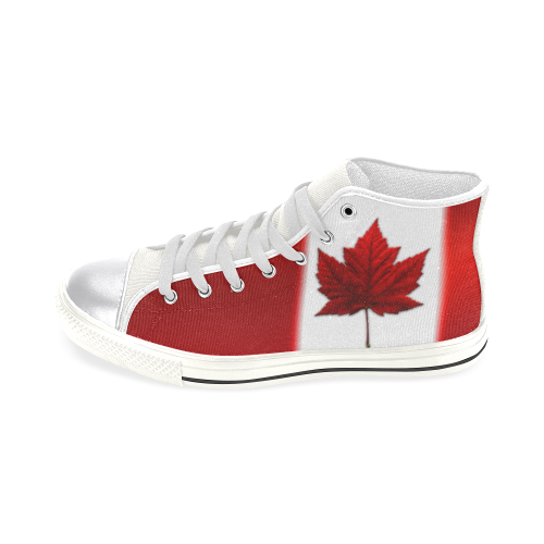 Canada Flag Hightop Sneakers Canada Day Shoes Women's Classic High Top Canvas Shoes (Model 017)