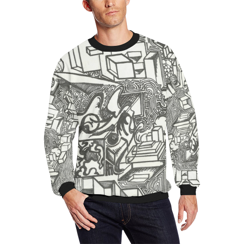 Dollars and Sense__Mazin' sweatshirt Men's Oversized Fleece Crew Sweatshirt (Model H18)