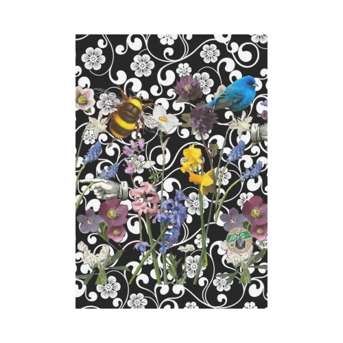 Birds and Bees in the Nature Garden Garden Flag 28''x40'' （Without Flagpole）