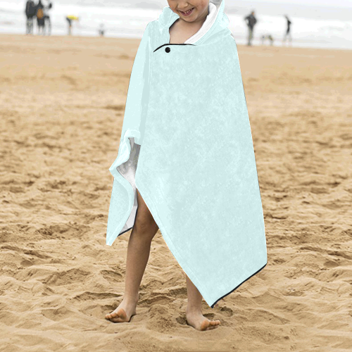 color light cyan Kids' Hooded Bath Towels