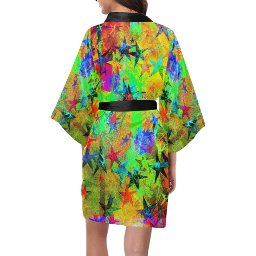 stars and texture colors Kimono Robe
