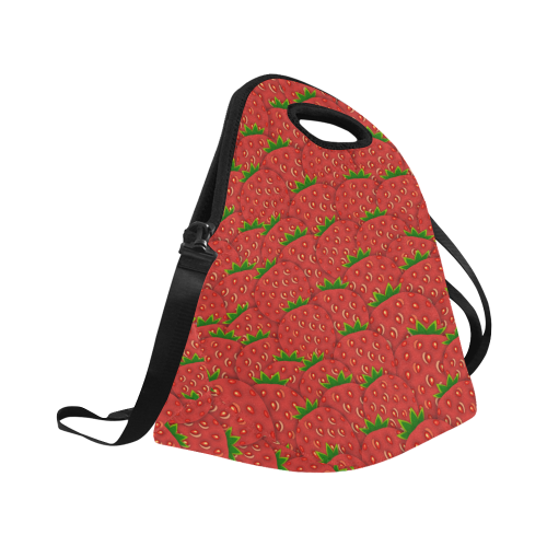 Strawberry Patch Neoprene Lunch Bag/Large (Model 1669)