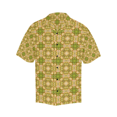 Irish Green Gold Damask Hawaiian Shirt (Model T58)