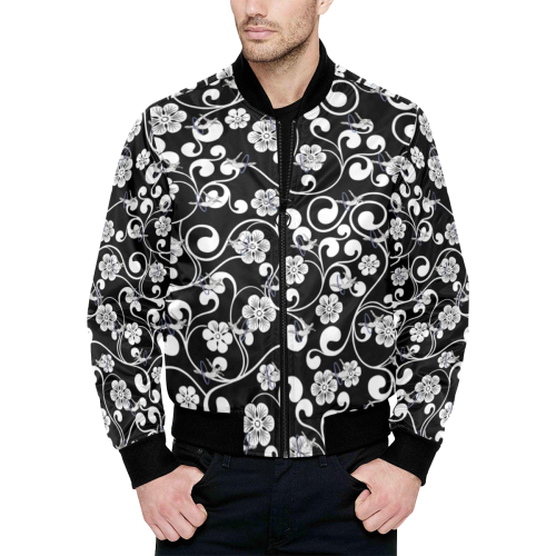 I Shine Wildly All Over Print Quilted Bomber Jacket for Men (Model H33)