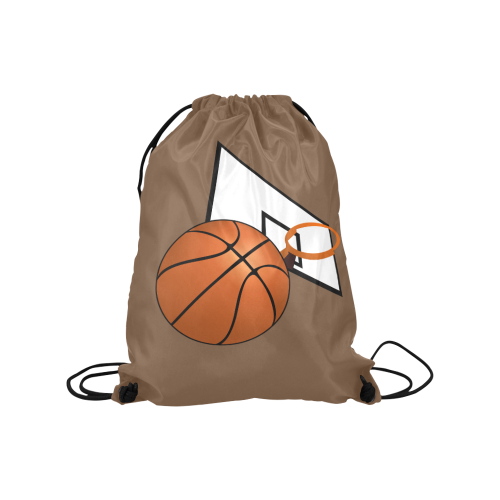 Basketball And Hoop Medium Drawstring Bag Model 1604 (Twin Sides) 13.8"(W) * 18.1"(H)