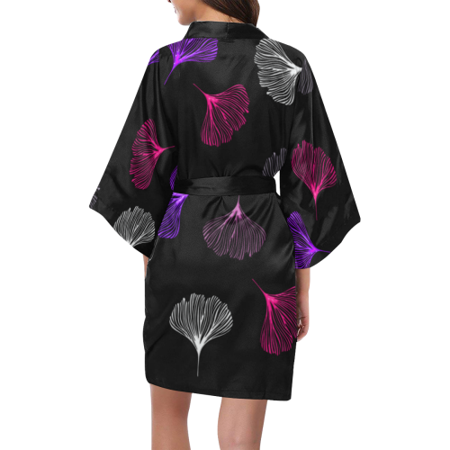 coral ginkgo Kimono Robe