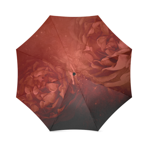 Wonderful red flowers Foldable Umbrella (Model U01)