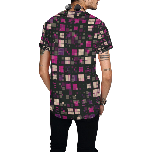 small geo fun D by JamColors All Over Print Baseball Jersey for Men (Model T50)