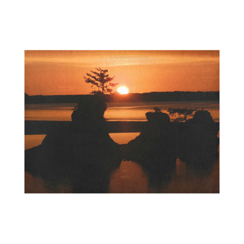 three rocks sunset Placemat 14’’ x 19’’ (Set of 4)