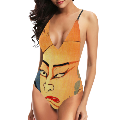 THE ACTOR Sexy Lacing Backless One-Piece Swimsuit (Model S10)