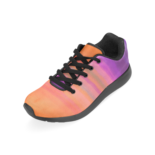 Sunset design lines GOLD PINK Men's Running Shoes/Large Size (Model 020)