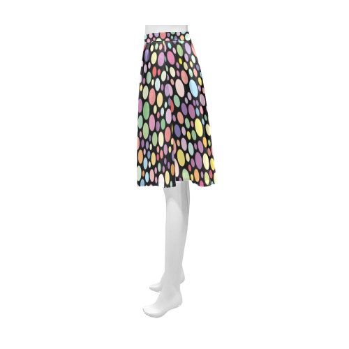 Colorful dot pattern Athena Women's Short Skirt (Model D15)
