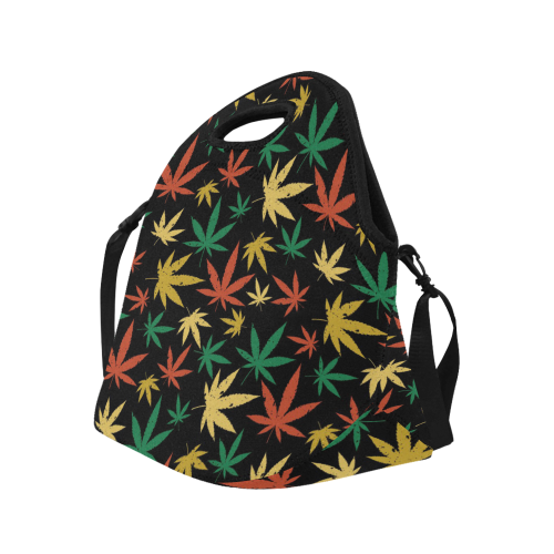 Cannabis Pattern Neoprene Lunch Bag/Large (Model 1669)