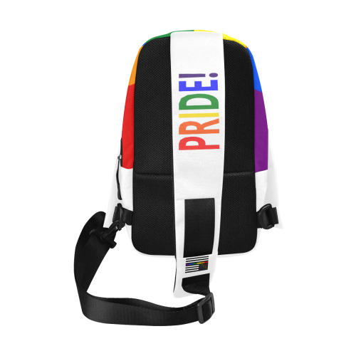 LGBTQ Patched Chest Bag White Chest Bag (Model 1678)