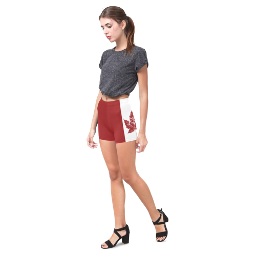 Cool Canada Flag Shorts Women's Briseis Skinny Shorts (Model L04)