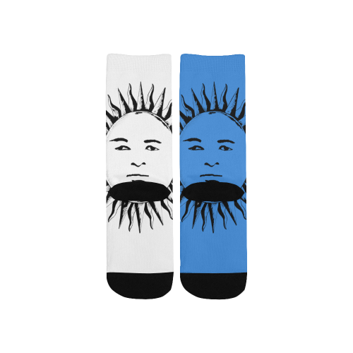 GOD Kids Socks Light Blue,White & Black Kids' Custom Socks