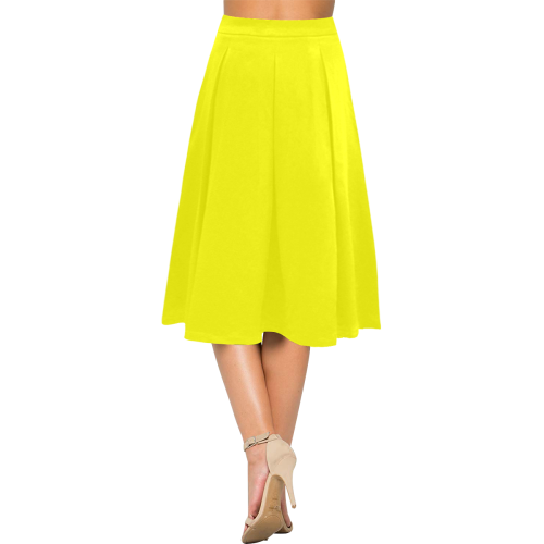 color yellow Aoede Crepe Skirt (Model D16)