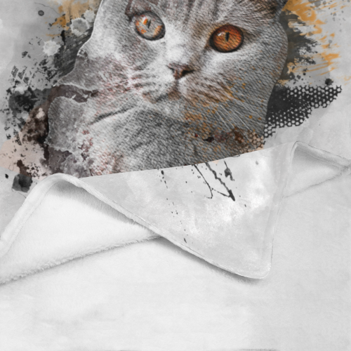 cat kitty art #cat #kitty Ultra-Soft Micro Fleece Blanket 30''x40''
