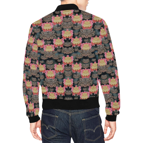 Heavy Metal meets power of the big flower All Over Print Bomber Jacket for Men/Large Size (Model H19)