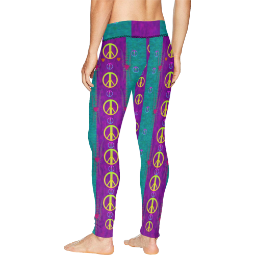 Peace be with us this wonderful year in true love Men's All Over Print Leggings (Model L38)