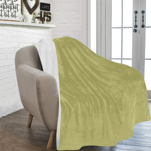 color dark khaki Ultra-Soft Micro Fleece Blanket 60"x80"