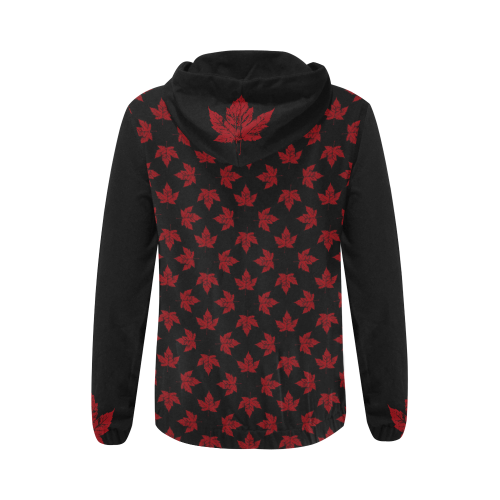 Cool Canada Souvenir Hoodie Jackets All Over Print Full Zip Hoodie for Women (Model H14)