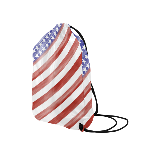 Patriotic America Diagonal Medium Drawstring Bag Model 1604 (Twin Sides) 13.8"(W) * 18.1"(H)