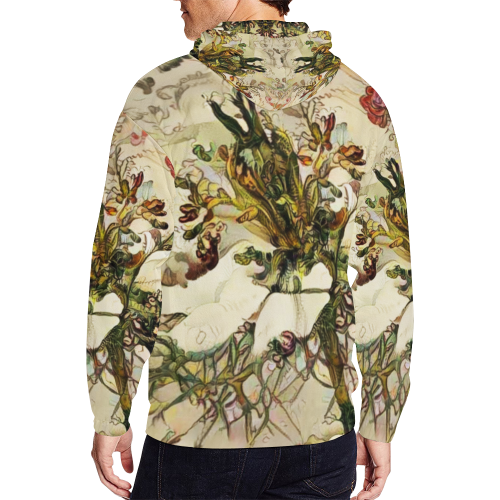 ancient one 1b All Over Print Full Zip Hoodie for Men/Large Size (Model H14)