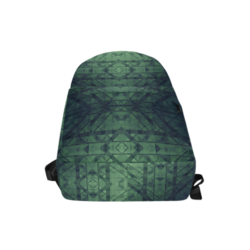 Sci-Fi Green Monster  Geometric design Unisex Classic Backpack (Model 1673)