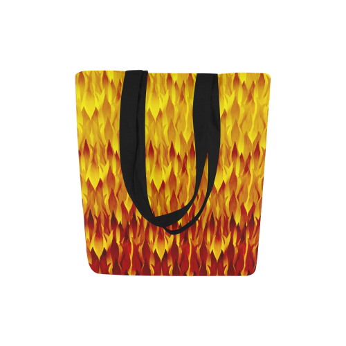 Hot Fire and Flames Illustration Canvas Tote Bag (Model 1657)