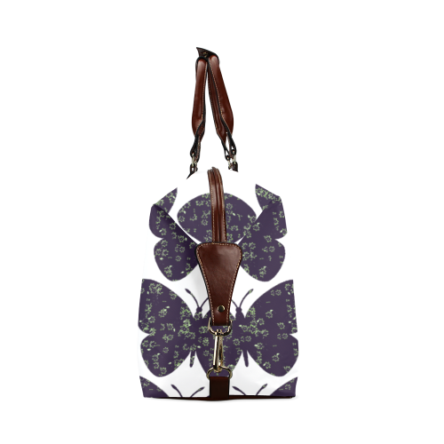 Butterflies Midnight Floral Classic Travel Bag (Model 1643) Remake