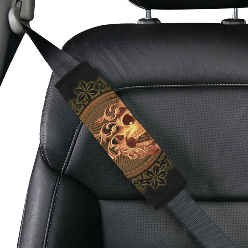 Amazing skull with floral elements Car Seat Belt Cover 7''x10''