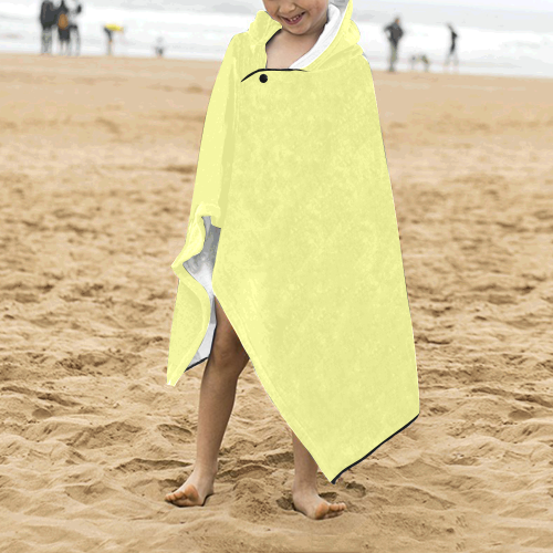 color canary yellow Kids' Hooded Bath Towels