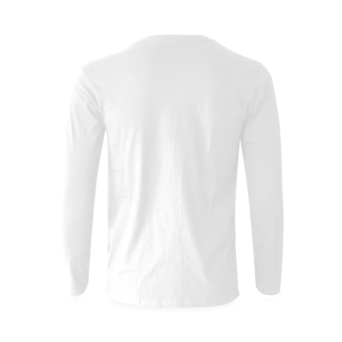 Logo Square(WBG) White Sunny Men's T-shirt (long-sleeve) (Model T08)