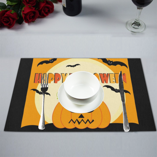 Happy Halloween Jack-O-Lantern Placemat 12’’ x 18’’ (Six Pieces)