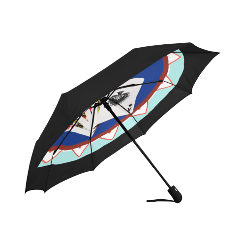 LasVegasIcons Poker Chip - Sassy Sally on Black Anti-UV Auto-Foldable Umbrella (Underside Printing) (U06)