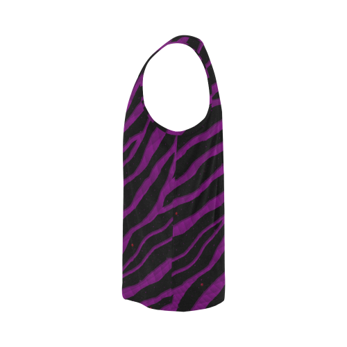 Ripped SpaceTime Stripes - Purple All Over Print Tank Top for Men (Model T43)