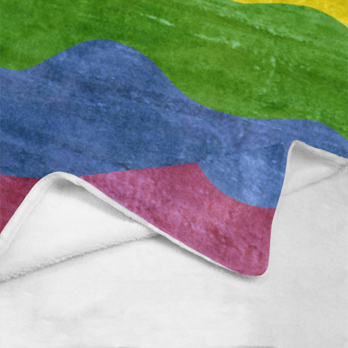 Gay Pride - Rainbow Flag Waves Stripes 3 Ultra-Soft Micro Fleece Blanket 60"x80"