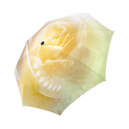 Soft yellow roses Auto-Foldable Umbrella (Model U04)