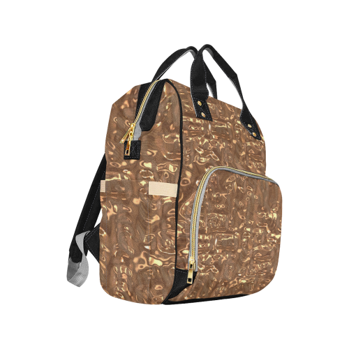 Metallic Copper Crush Multi-Function Diaper Backpack/Diaper Bag (Model 1688)