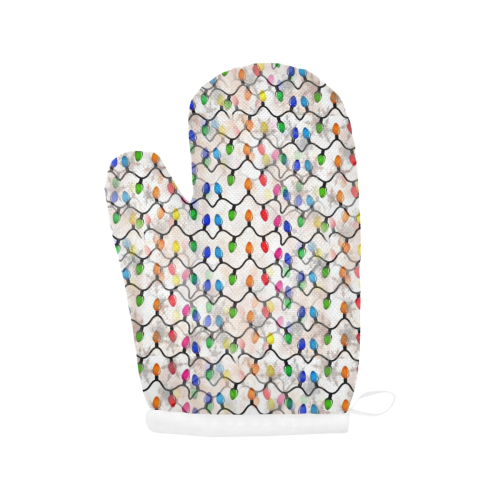 Christmas Lights by Nico Bielow Oven Mitt (Two Pieces)