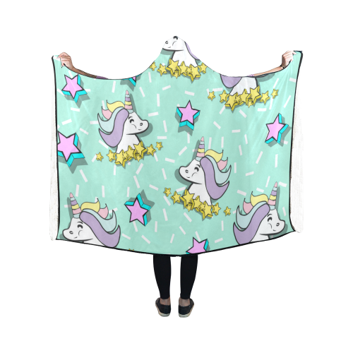 unicorn Hooded Blanket 50''x40''