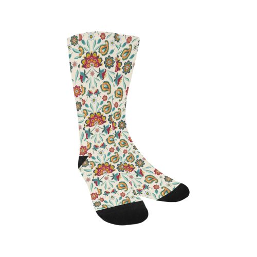 Loveley Batik Flowers Men's Custom Socks
