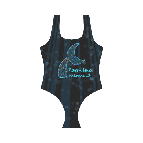 part-time mermaid Vest One Piece Swimsuit (Model S04)
