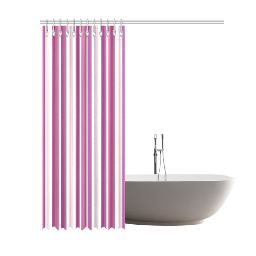 Plum Burgundy Stripes Shower Curtain 69"x84"